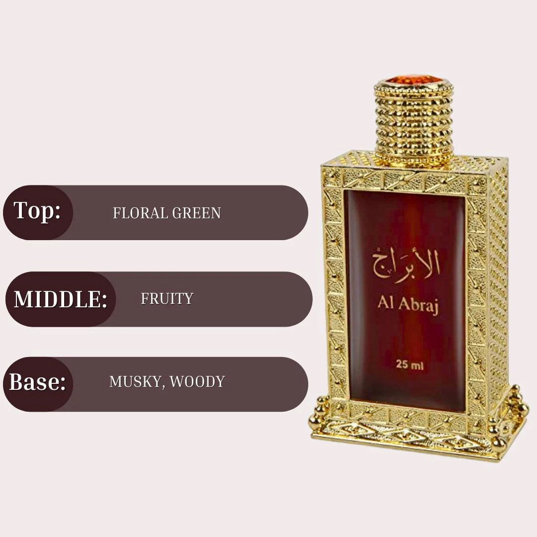 AL ABRAJ Perfume Oil CPO 25ML (0.8 OZ) By Hamidi | Indulge In The Realm Of Serenity With This Exquisite Fragrance