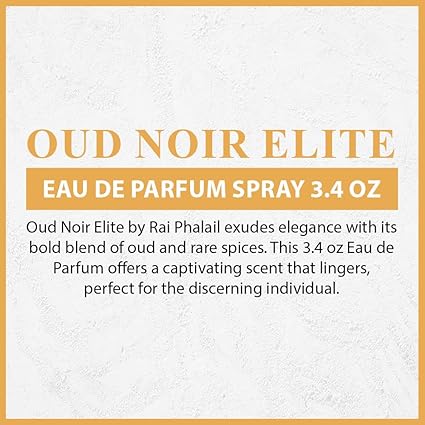 Oud Noir Elite Eau De Parfum 3.4 oz For Men