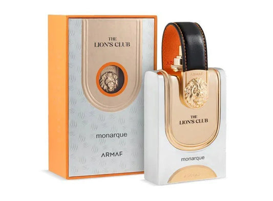 ARMAF The Lion's Club monarque perfume bottle and packaging on a white background