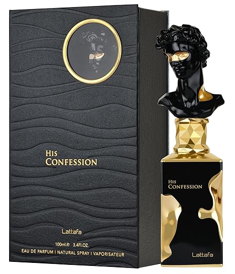 Lattafa His Confession EAU de Parfum Spray for Men 3.4 Ounce